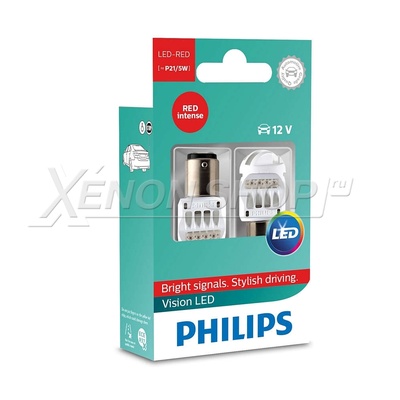 P21/5W Philips Vision LED (2 шт.) - 12836REDX2