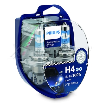 H4 Philips RacingVision GT200 +200% - 12342RGTS2 (2 шт.)