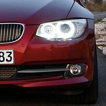 Белые ангельские глазки на BMW (Тип II)