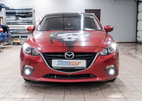 Замена штатных ПТФ Mazda 6 GJ на LED-модули