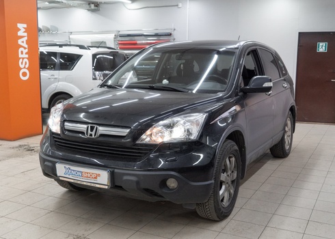 Установка светодиодных линз в фары Honda CR-V III (2008)