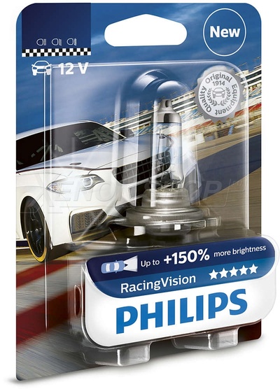 H4 Philips RacingVision +150% - 12342RVB1 (1 шт.)