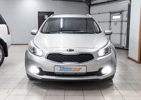 Установка светодиодов в противотуманки KIA Ceed