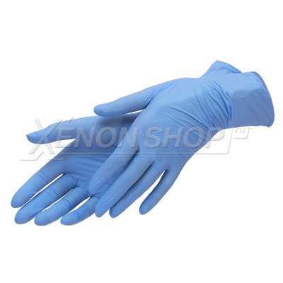 Перчатки нитриловые, 100 шт. (M) синие