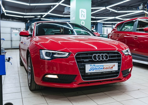Замена стекла левой фары Audi A5