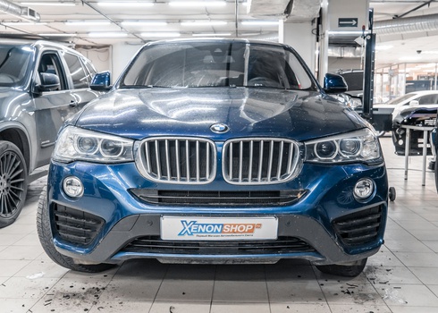 Установка металлической сетки в бампер BMW X4