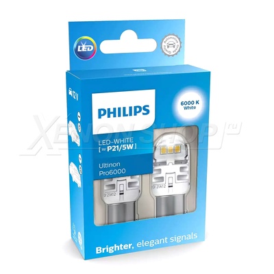 P21/5W Philips Ultinon Pro6000 - 11499CU60X2 - Белый