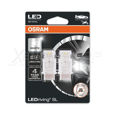 P27/7W Osram LEDriving SL Белые (2 шт.) - 3157DWP