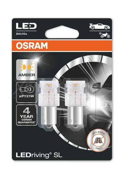 PY21W Osram LEDriving SL Желтые (2 шт.) - 7507DYP