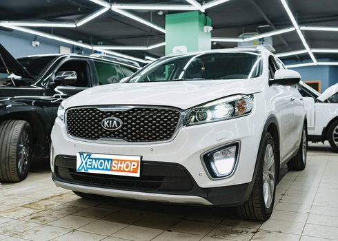 Замена штатных линз KIA Sorento Prime (2016) на LED-модули