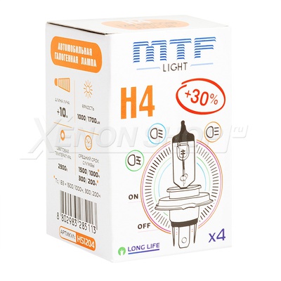 H4 MTF-Light LongLife Standart HS1204 2900K