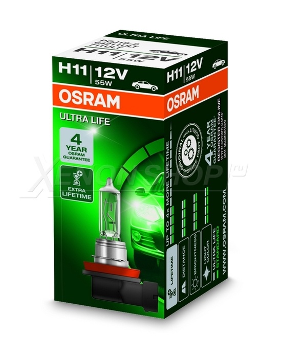 Osram (Осрам) Ultra Life H11 (2 шт.) - 64211ULT купить в XenonShop