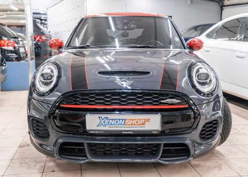 Установка защитной сетки в бампер Mini Cooper JCW