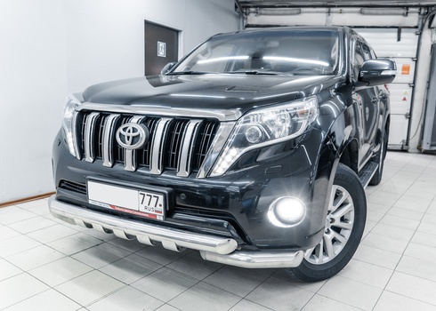 Установка светодиодов в ПТФ Тойота Прадо 150 / Toyota Prado 150