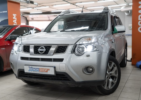 Замена линз в фарах Nissan X-Trail (2013) на LED-модули