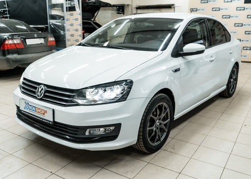 Установка светодиодных линз на Volkswagen Polo