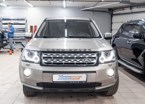 Установка светодиодных ПТФ модулей на Land Rover Freelander II