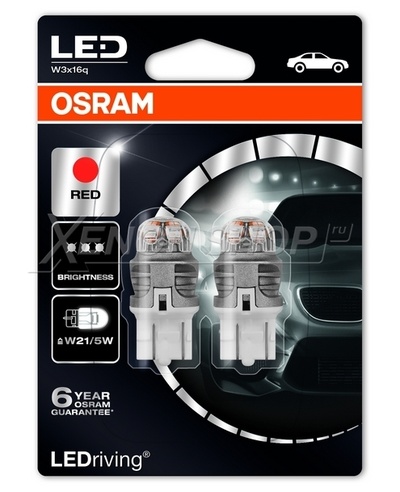 W21/5W Osram Premium Red (2шт.) - 7915R-02B
