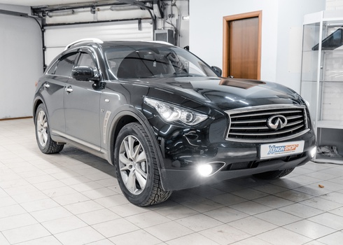 Установка светодиодов в ПТФ и подсветку номера Infiniti QX70