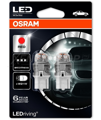 W21W Osram Premium Red (2шт.) - 7905R-02B