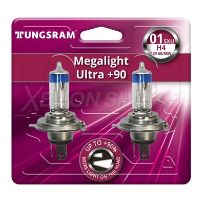 H4 Tungsram Megalight Ultra +90% - 50440SXU BL2