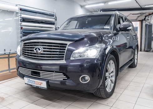 Замена старых ксеноновых ламп и габаритов Infiniti QX80