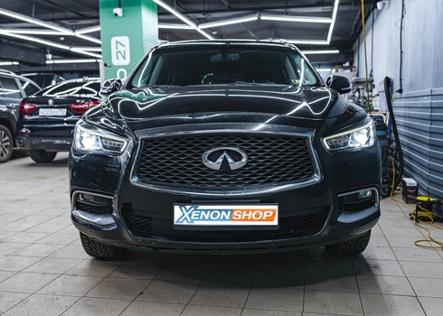 Замена штатных линз Infiniti QX60 на LED-модули Vision