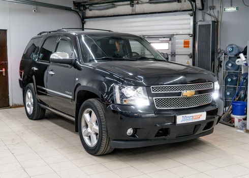 Установка линз в рефлекторные фары Chevrolet Tahoe (2013)