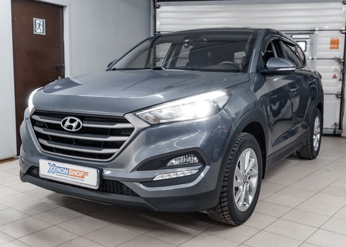 Установка светодиодных ламп в фары Hyundai Tucson 3 поколения