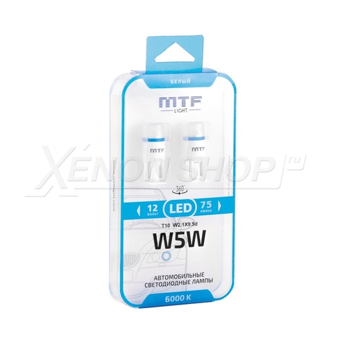 W5W MTF-Light T10 6000K - 50Lm