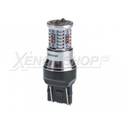 W21/5W 7443 Optima Premium mini CREE RED  1800K