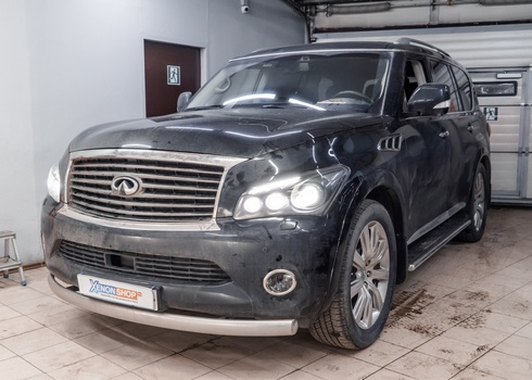 Замена штатных линз Infiniti QX56