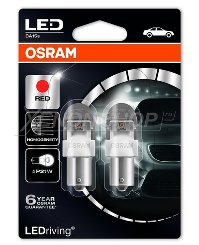 P21W Osram Premium RED (2шт.) - 7556R-02B