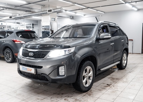 Установка светодиодов в дальний свет KIA Sorento