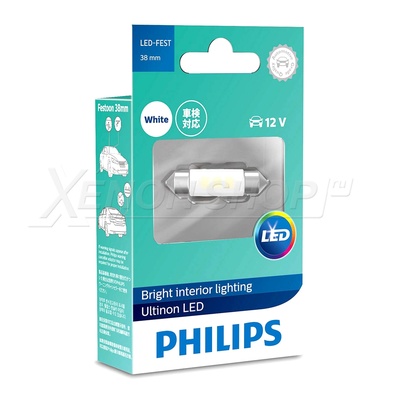 C5W 38мм Philips Ultinon LED (1 шт.) - 11854ULWX1