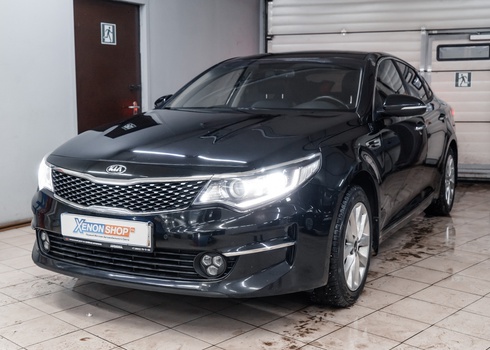 Установка светодиодов в ближний свет KIA Optima