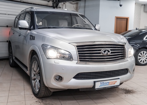 Замена ксеноновых и габаритных ламп Infiniti QX80