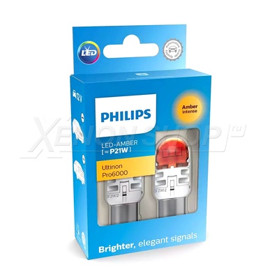 P21W Philips Ultinon Pro6000 - 11498AU60X2 - Желтый