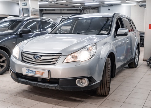 Замена старых линз Subaru Outback IV на новый биксенон XS-Light F1