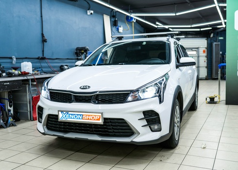 Установка LED-линз в фары KIA Rio X-Line