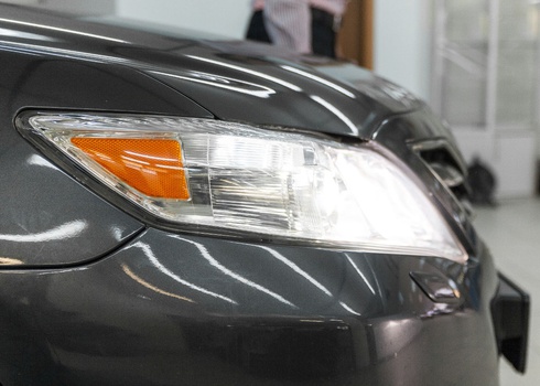 Замена биксеноновых линз на Тойота Камри / Toyota Camry + полировка фар и поклейка защитной пленки