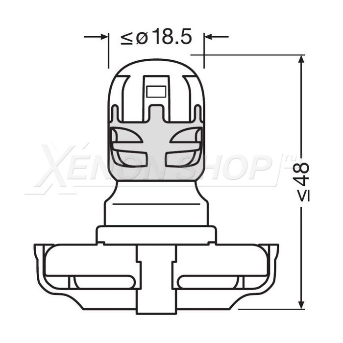 Светодиодная лампа OSRAM LEDRIVING PS19W 6000K - 5301CW купить в XenonShop