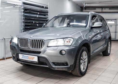 Установка квадробилед на BMW X3 F25 или четыре линзы в фары