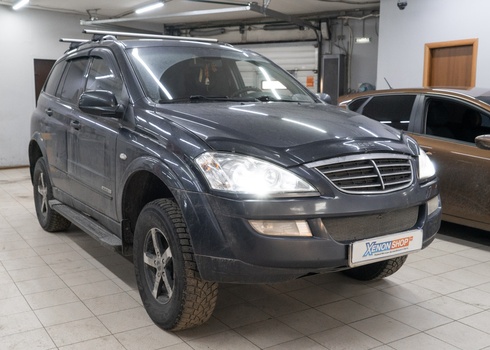 Замена линз в фарах SsangYong Kyron (2009)