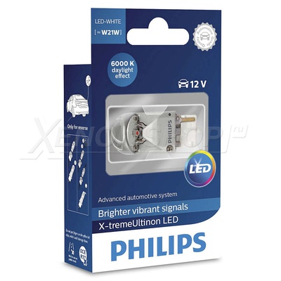 W21W Philips X-tremeUltinon 6000K (1 шт.) - 12795X1