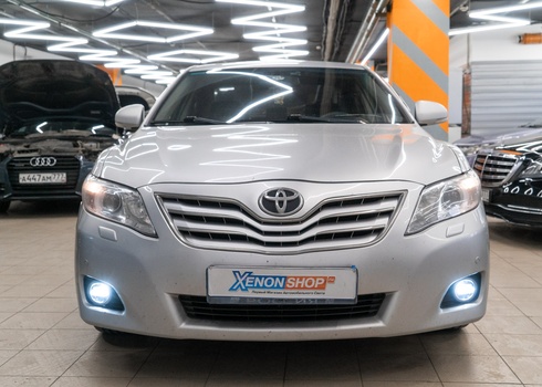 Замена штатных противотуманных фар Toyota Camry V40 на LED ПТФ