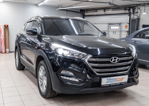 Установка светодиодов в фары Hyundai Tucson