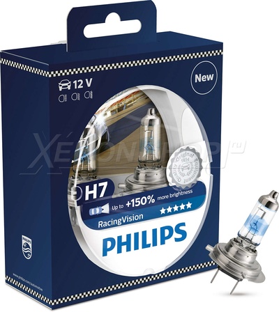 H7 Philips Racing Vision +150% - 12972RVS2 (2 шт.)