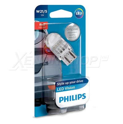 W21/5W Philips Vision RED (1 шт.) - 12835REDB1