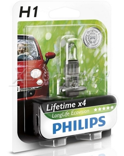 Автомобильная лампа PHILIPS H7 12V 55W Long life ECO 2 шт в